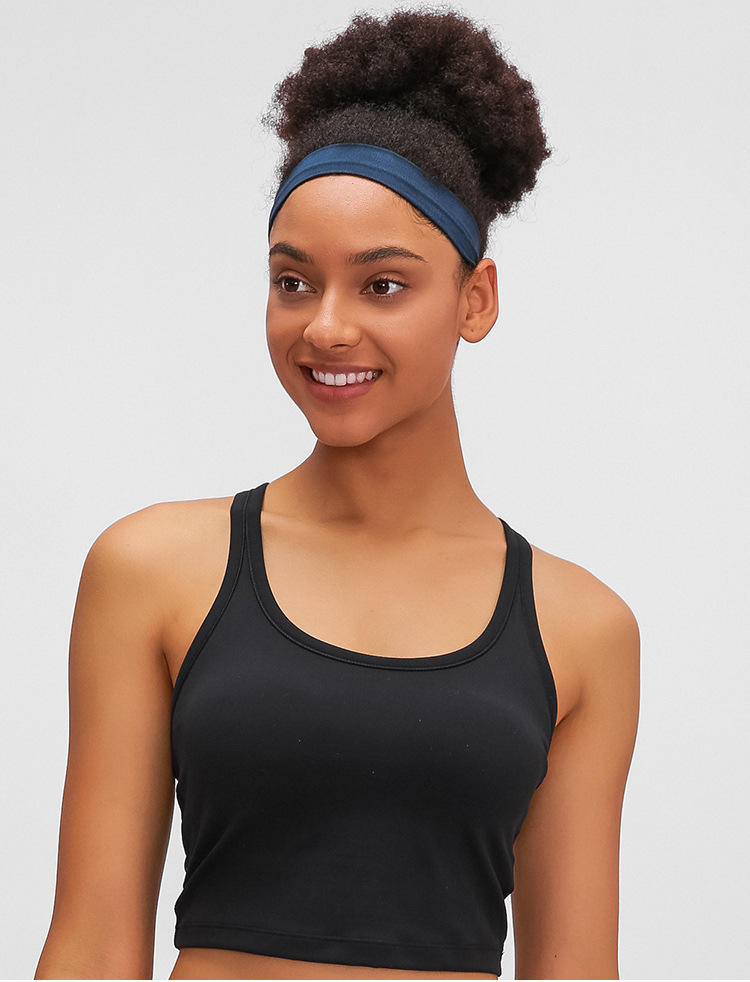 2020欧美新款经典高弹健身纯色发带女士瑜伽运动束发头带