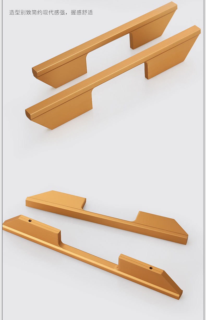 厂家直销北欧长衣柜橱柜拉手现代简约黑色长柜门抽屉柜子门把手