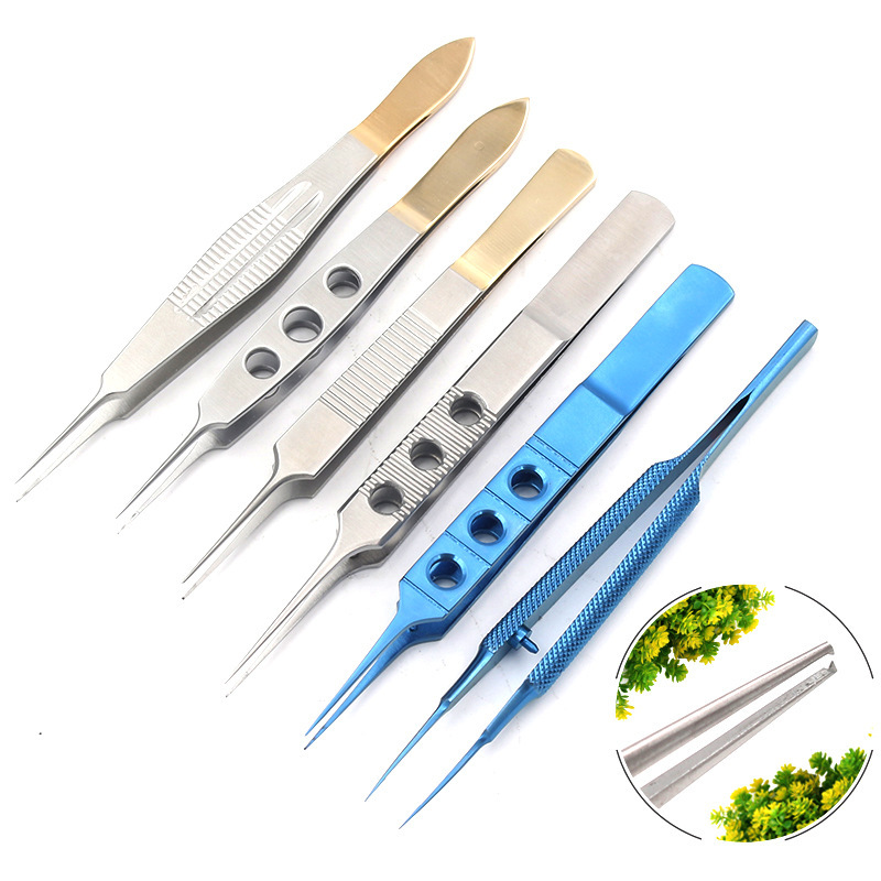 眼科器械镊子双眼皮埋线手术工具有齿镊