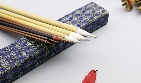 工笔国画毛笔套装白描小叶筋勾线笔初水彩画笔狼毫兼毫大白