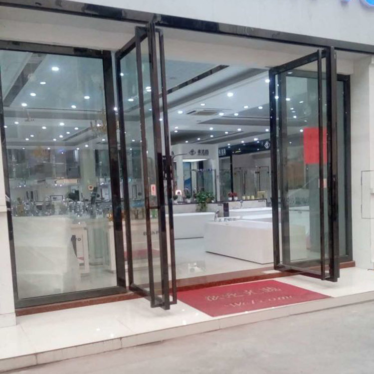 定做 酒店ktv酒吧不锈钢地弹簧大门 弧形门套 包边造型订做