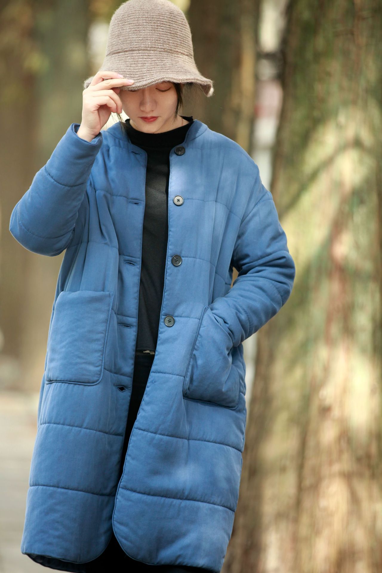 棉袄加厚复古棉麻民族风盘扣棉衣女2020冬旗袍改良版中长款连衣裙外套