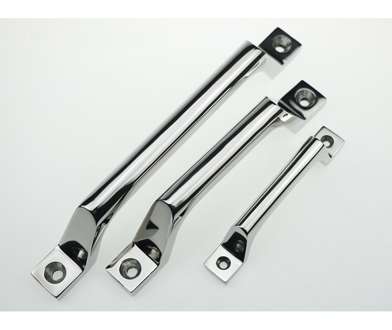 中型门 工业设备门把手各种箱柜304不锈钢圆弧手柄方头桥式拉手