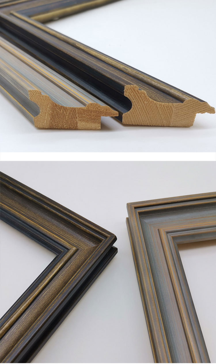 国画框字画框装裱木线条96003松木线条中式简约婚纱相框装饰画框