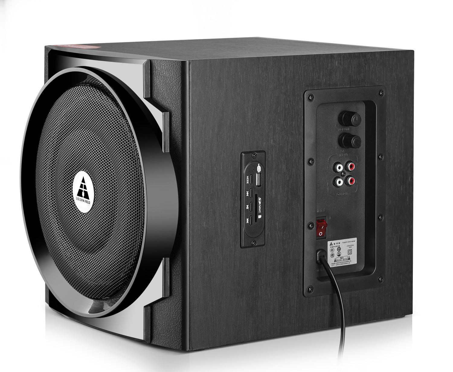 金河田s300 蓝牙音箱 木质2.1电脑音箱 插卡u盘笔记本低音炮音响