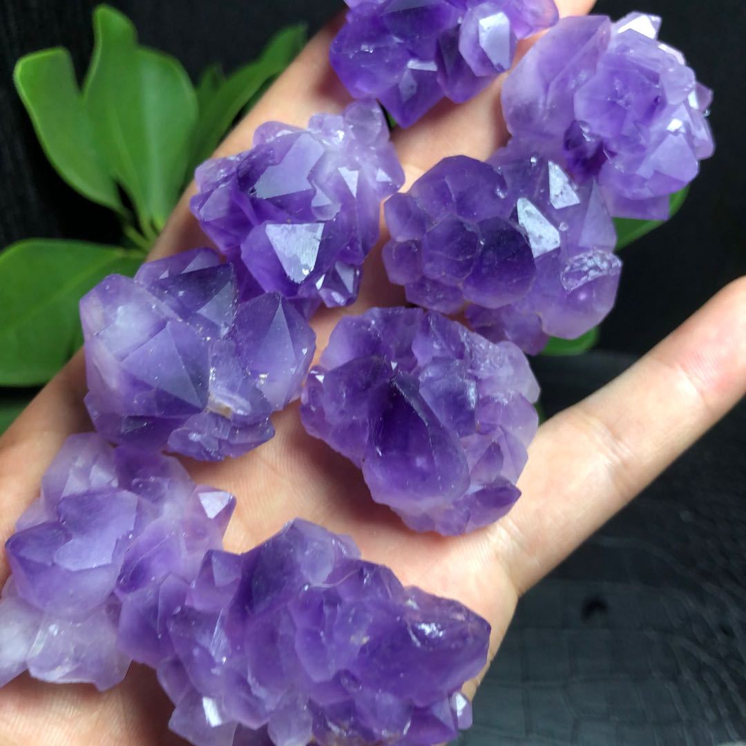 天然紫水晶紫晶簇紫晶花原石矿标紫水晶骨干diy饰品