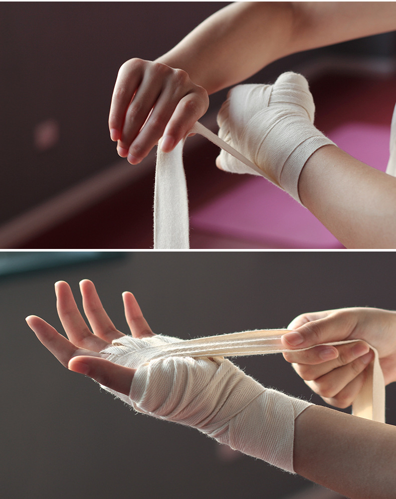 tmt拳击绷带3米纯棉缠手带护具散打绑手带沙袋护手训练泰拳绑带