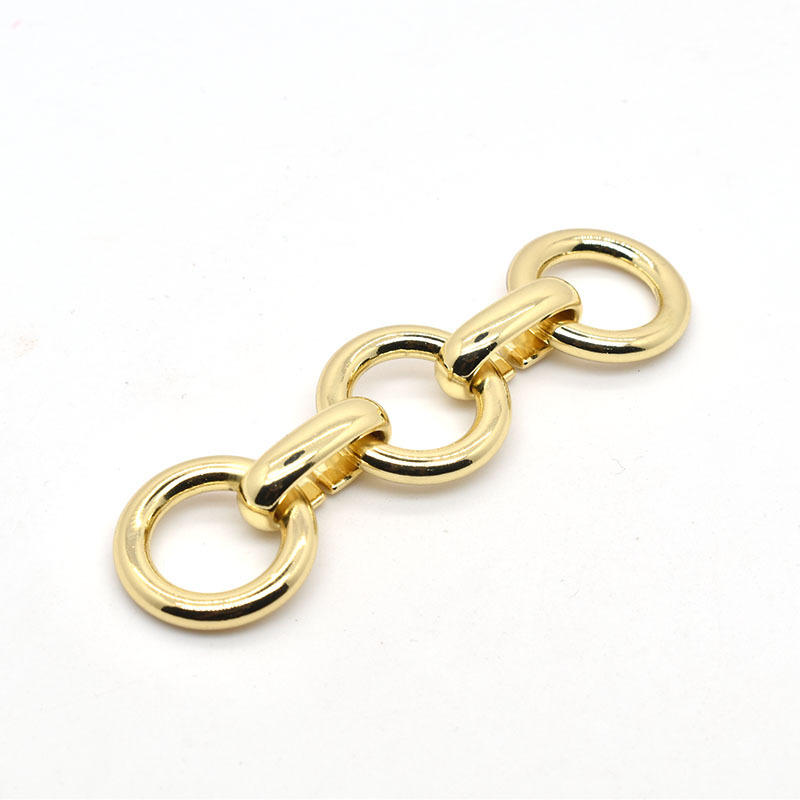 厂家直销金属鞋扣锌合金鞋装饰链条豆豆鞋一字型鞋链男女鞋配件