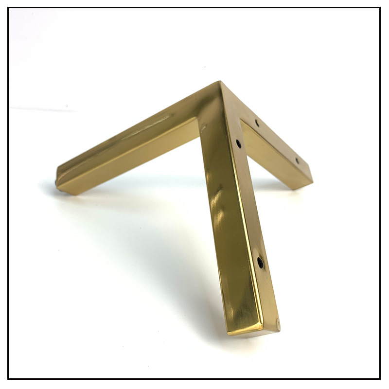 不锈钢调节腿方管支架地脚电视柜脚斗柜脚橱柜金属腿五金家具脚垫