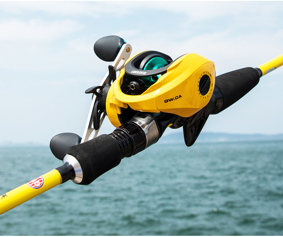 光威ca小黄竿路亚竿小黄轮枪柄水滴轮打黑雷强鲈鱼翘嘴杆碳素套装