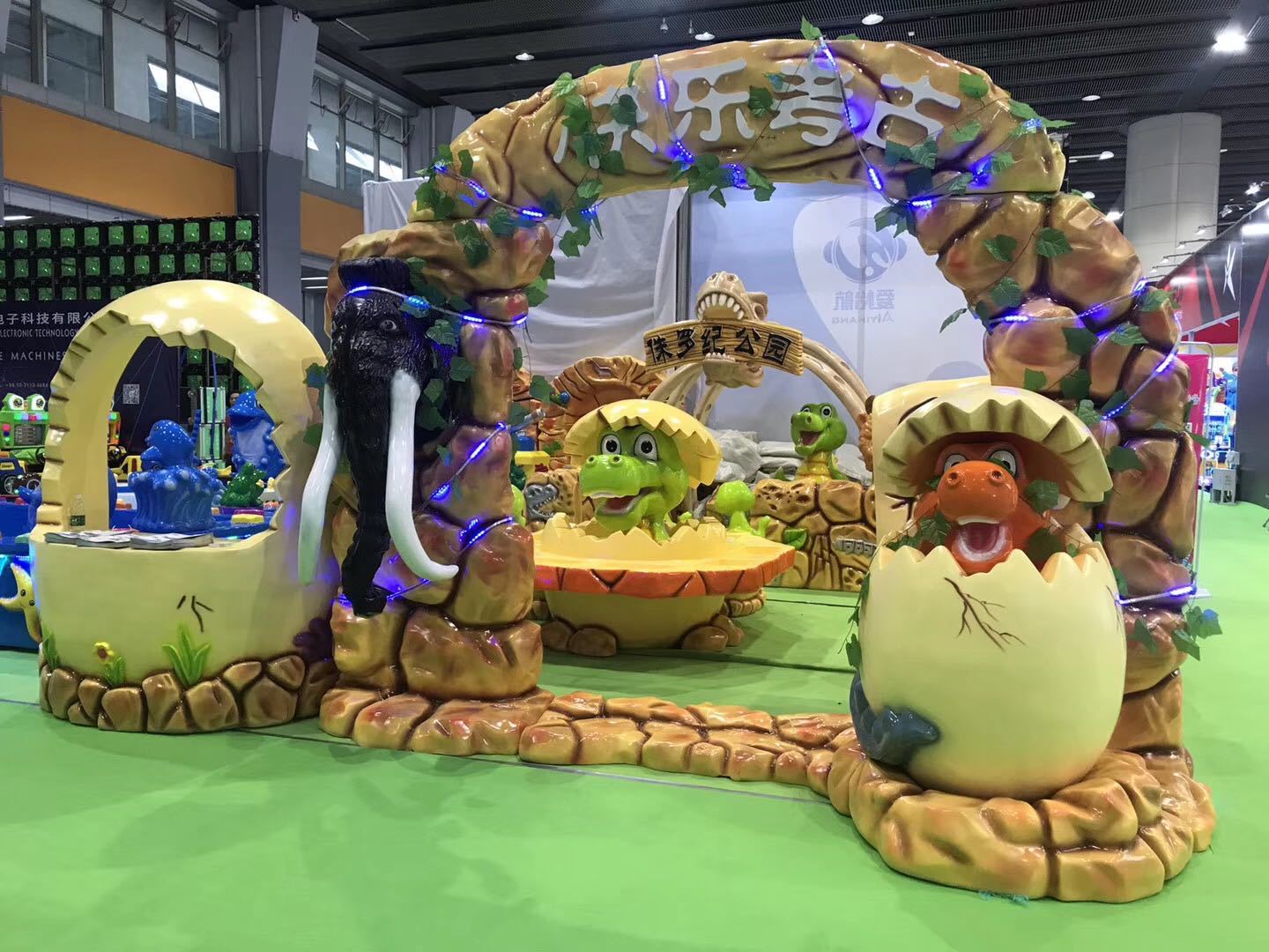 2020新项目儿童考古乐园 恐龙室内室外寻宝沙池考古挖掘恐龙门头