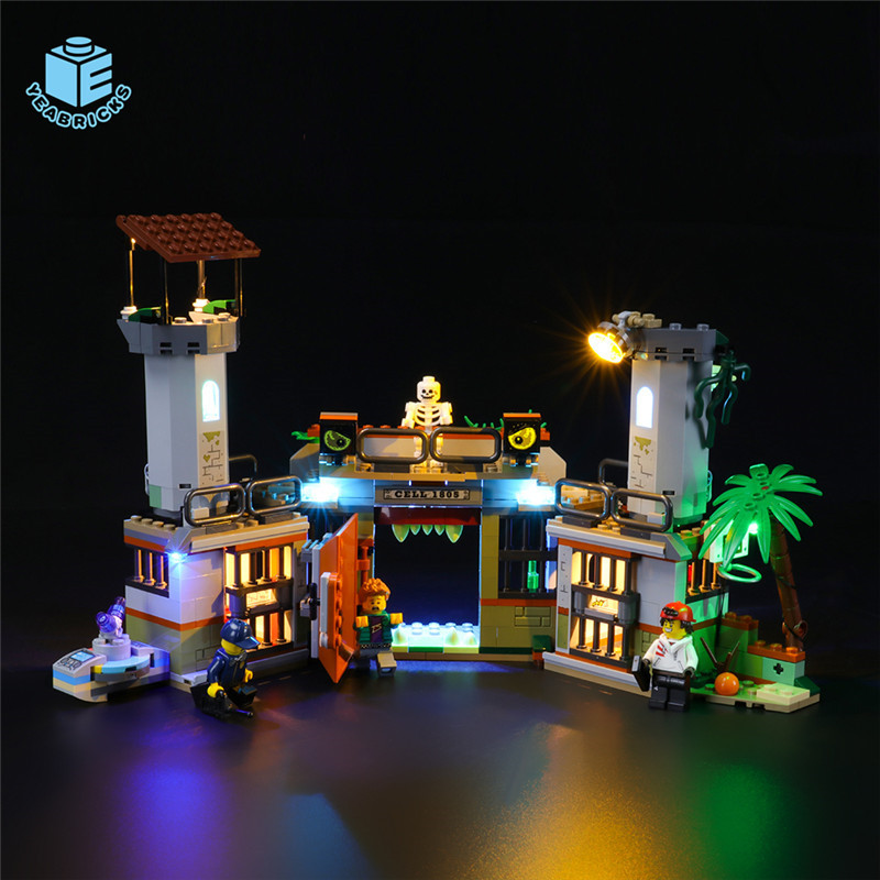 yeabricks 兼容乐高led灯饰 70435纽伯里被遗弃监狱发光积木照明