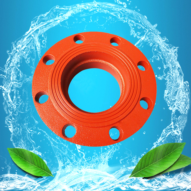 沟槽消防管件 转换法兰卡箍 短管消防法兰盘卡箍法兰现货批发