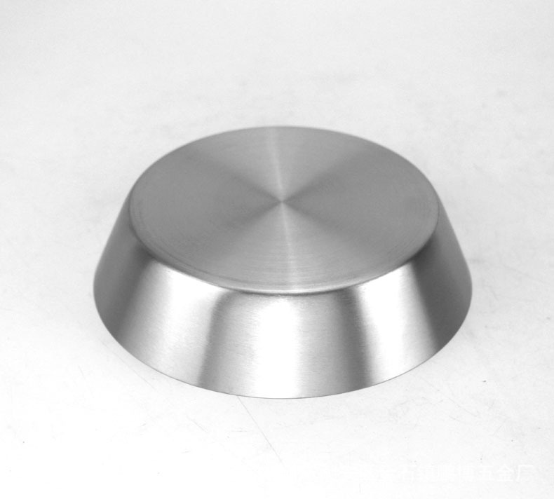 304不锈钢韩式碟 单层斜口碟圆形拉丝蘸料碟泡菜碟烤肉调料碟子