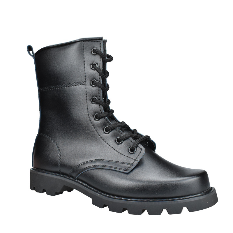 军洛羊毛靴子男钢头钢底战靴冬季加绒马丁靴工装鞋高帮雪地靴棉靴