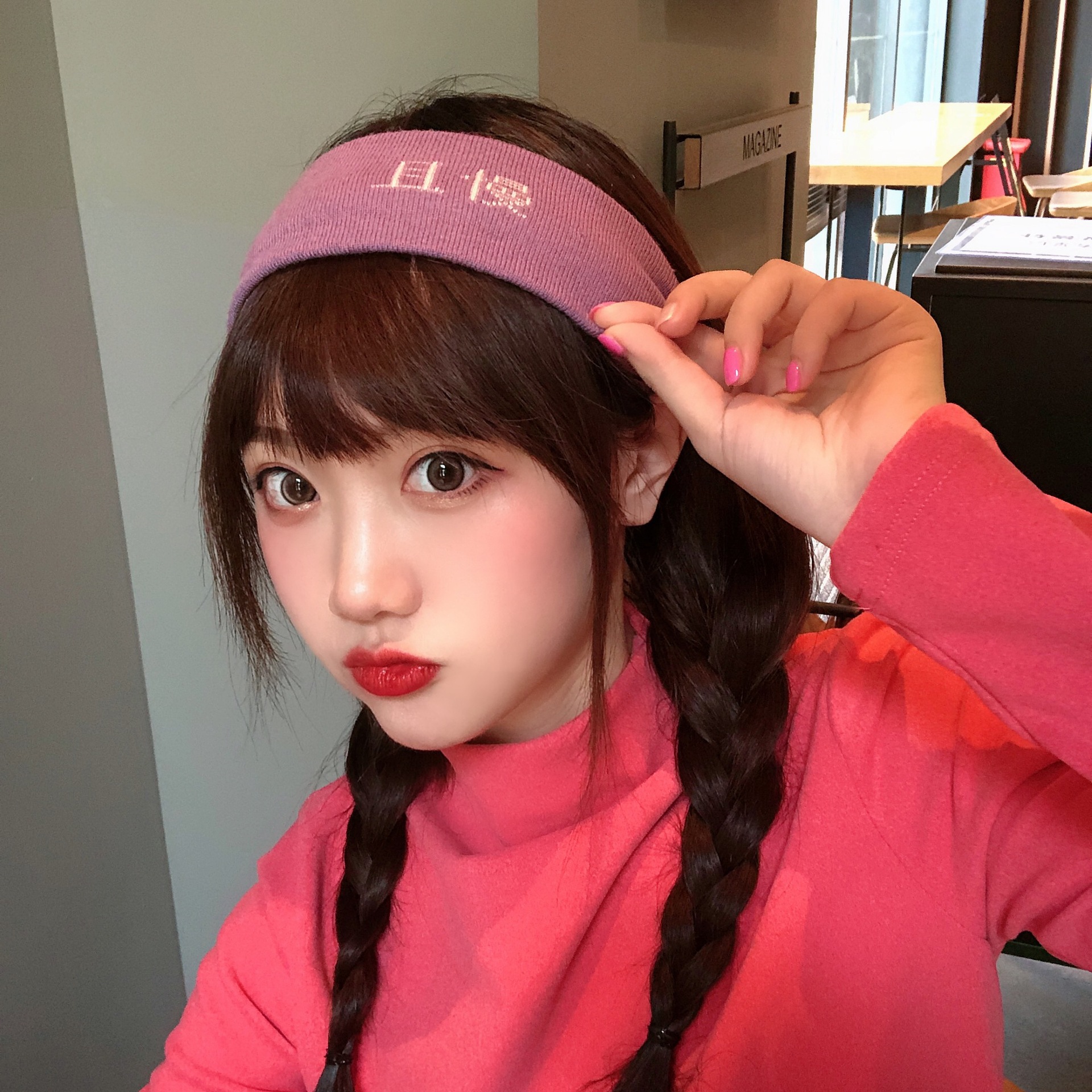 2020 New Korean Ins Online Celebrity Text Hair Band Super Popular Personalized Sports Headband Knitted Headscarf Men and Women Fashion