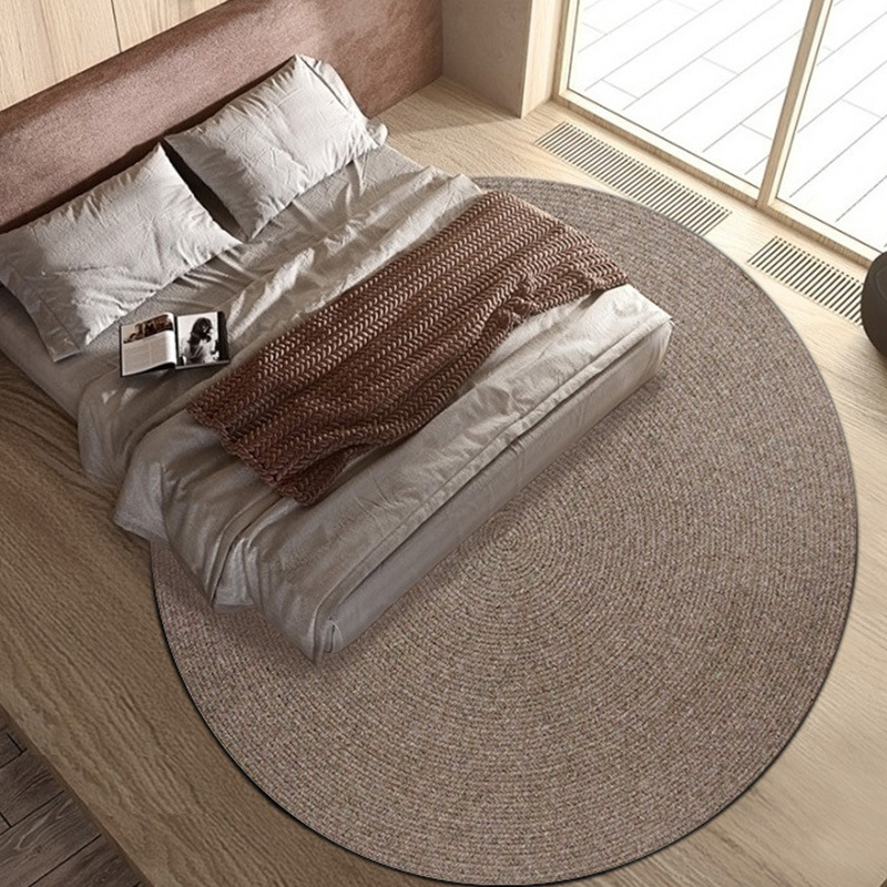 Plain Wool Carpet Living Room Coffee Table Sofa Cushion Solid Color round Oval Bedroom Bedside Blanket Nordic Simple Modern