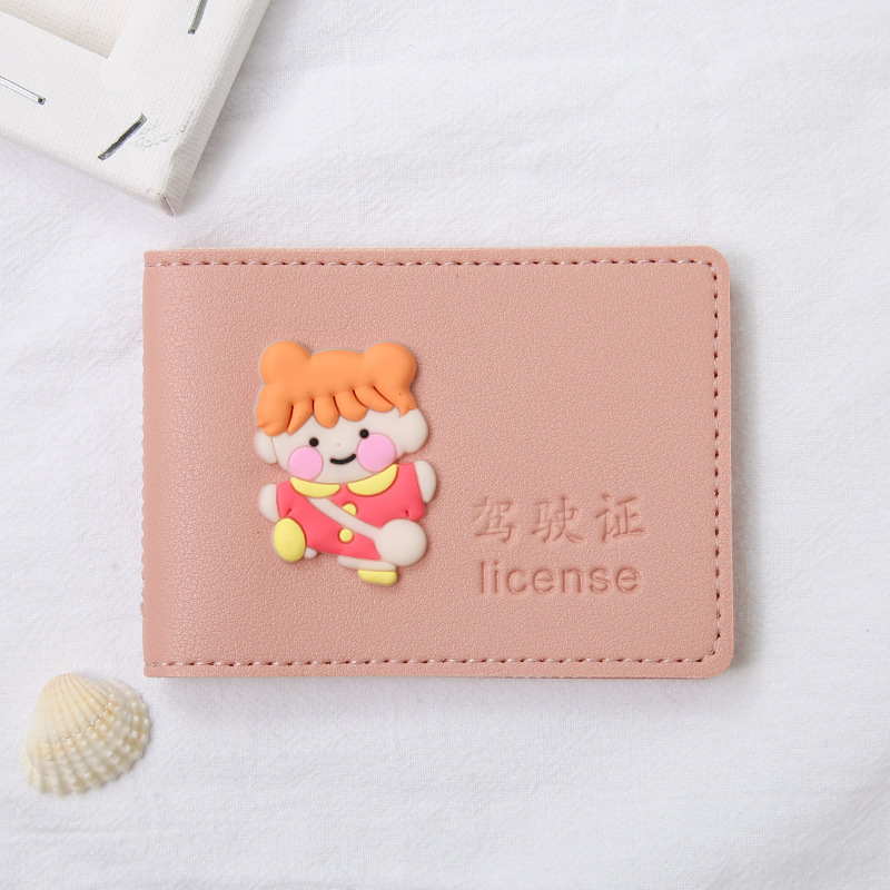 Creative Cartoon Driver's License Protective Cover Male and Female Personality Driver's License Cover Motor Vehicle Driving License Card Holder Two-in-One