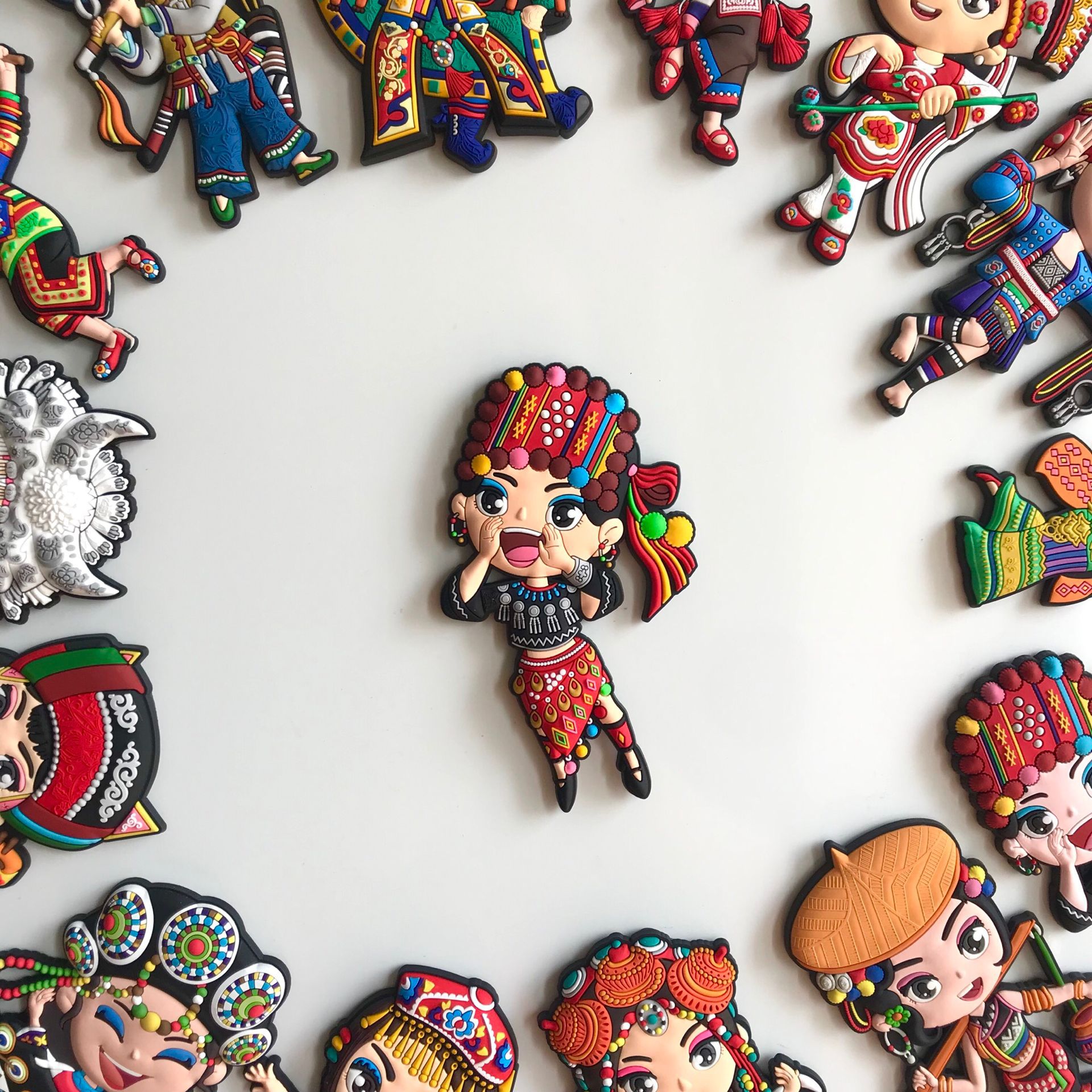 幻拍景颇族冰箱贴云南少数民族旅游文创纪念品伴手礼ar黑科技