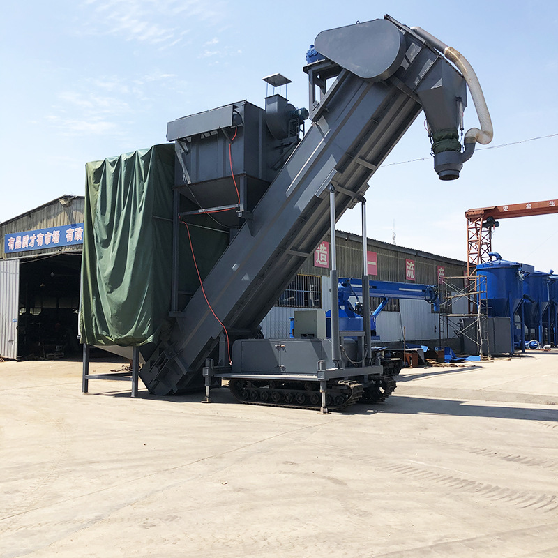 履带移动粉煤灰拆箱卸灰机 水泥粉装车卸灰机 集装箱拆箱卸灰机