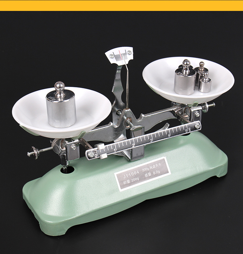 200g托盘天平中学物理实验器材实验室教学仪器砝码架盘天平