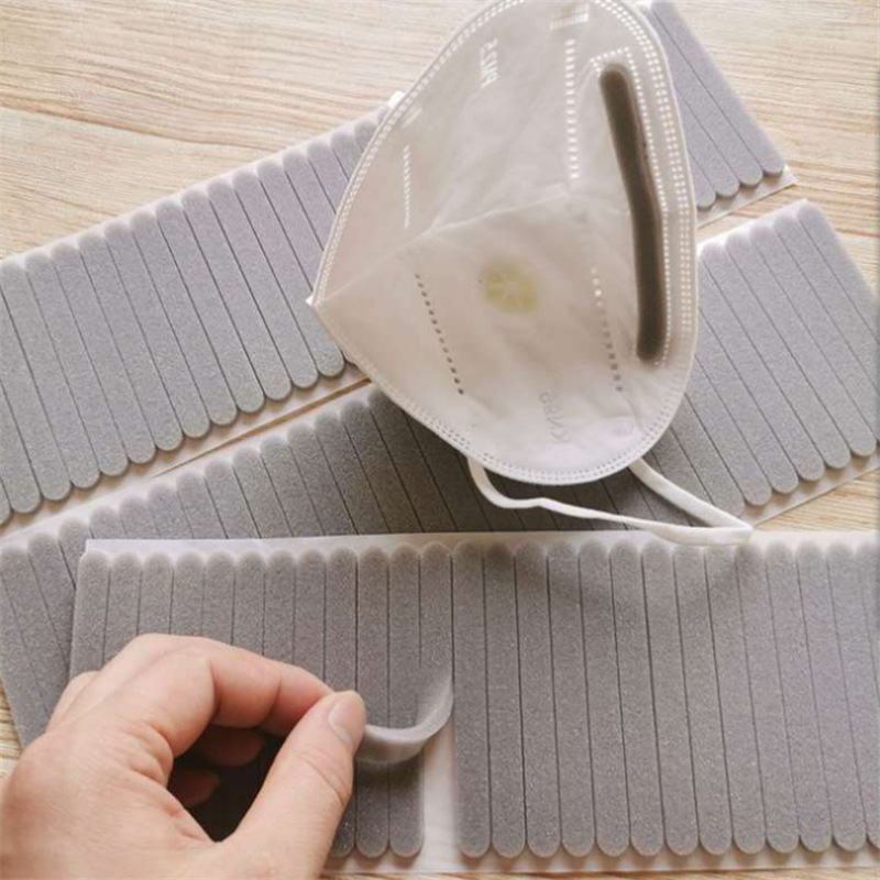 防护面罩海绵条口罩鼻梁白色防护海绵条口罩鼻梁海绵条自粘海绵条