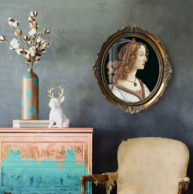 欧式文艺复古装饰画法式轻奢餐厅玄关人物挂画卧室墙面壁画批发