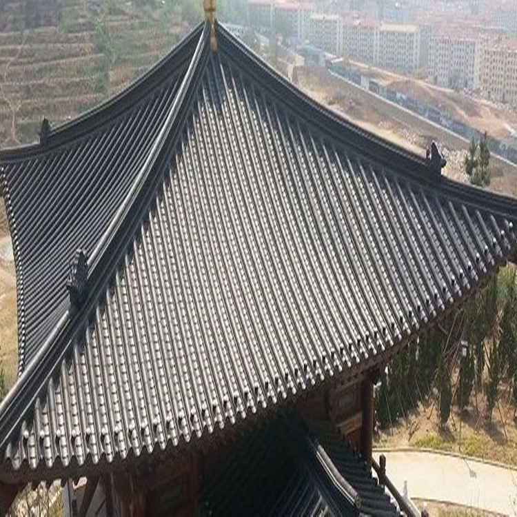 仿古金属铝瓦铝合金屋面瓦古建金属瓦金属仿古铝瓦寺庙瓦
