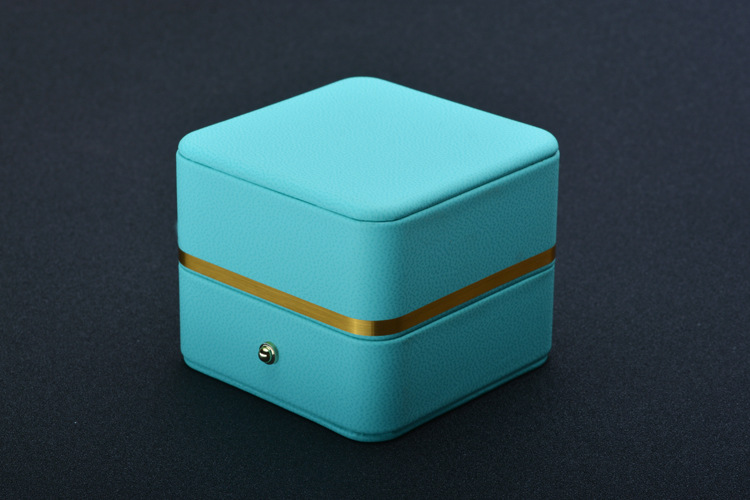 蒂莲 首饰包装盒 蓝绿色金边首饰盒 高档礼盒 珍珠戒指吊坠盒送礼