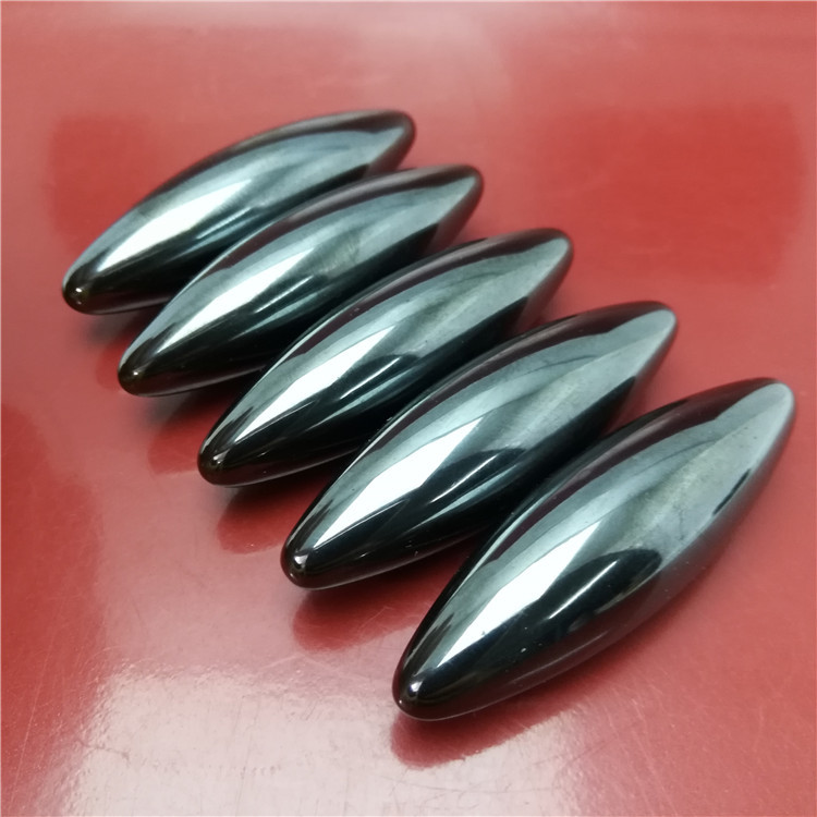 铁氧体黑色普磁抛光橄榄磁石60*18蛇蛋形儿童益智玩具强力吸铁石