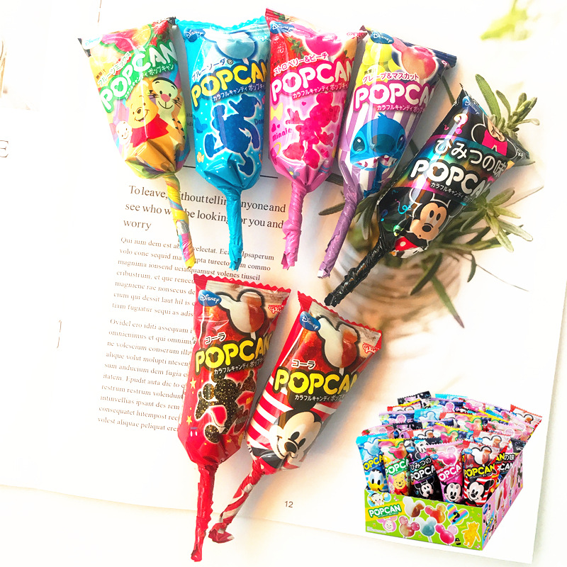 日本进口格力高米奇卡通造型水果味棒棒糖儿童糖果整盒批发