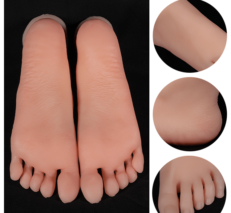 脚模仿真足模真人倒模拍摄展示道具医学绘画教学丝袜假脚3704