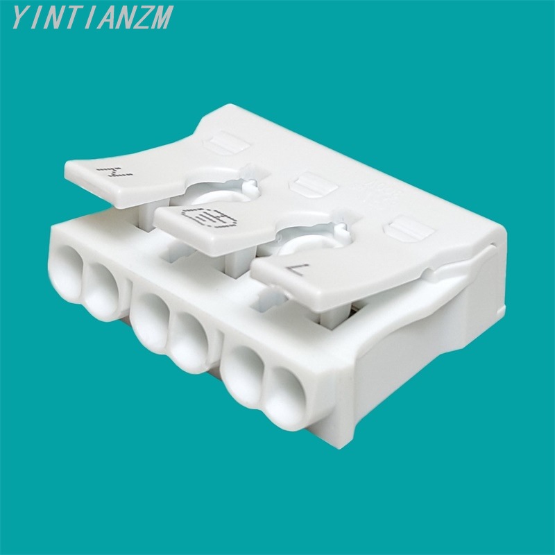 美规3p快接端子免螺丝快速按压三位接线端子插线式三极电缆连接器