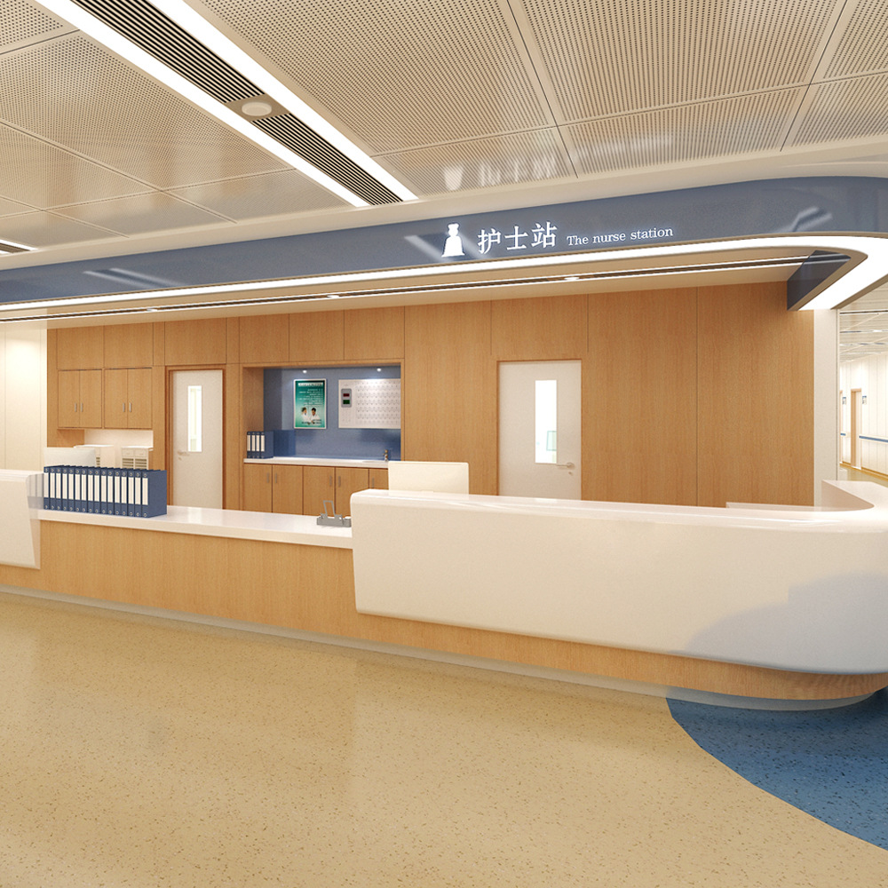 弧形烤漆口腔门诊接待台预检分诊台护士站导医台咨询服务接诊桌