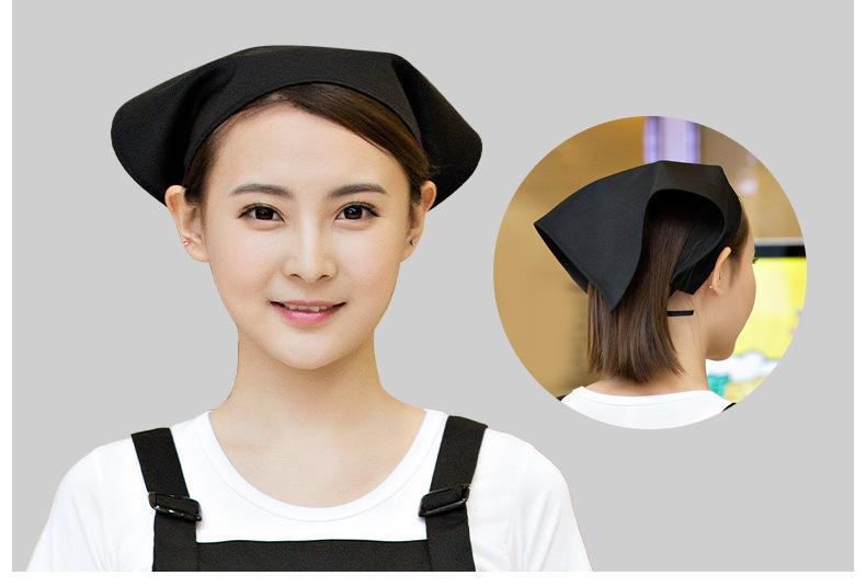 厨师领巾汗巾围脖围巾黄色红色黑色条纹厨师工作领结餐厅厨房男女