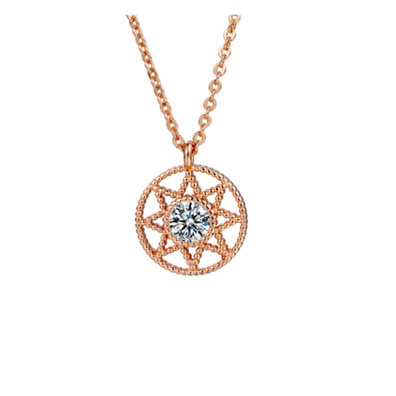 新加坡chomel八芒星罗盘钻石锁骨链项链送闺蜜网红同款ins风