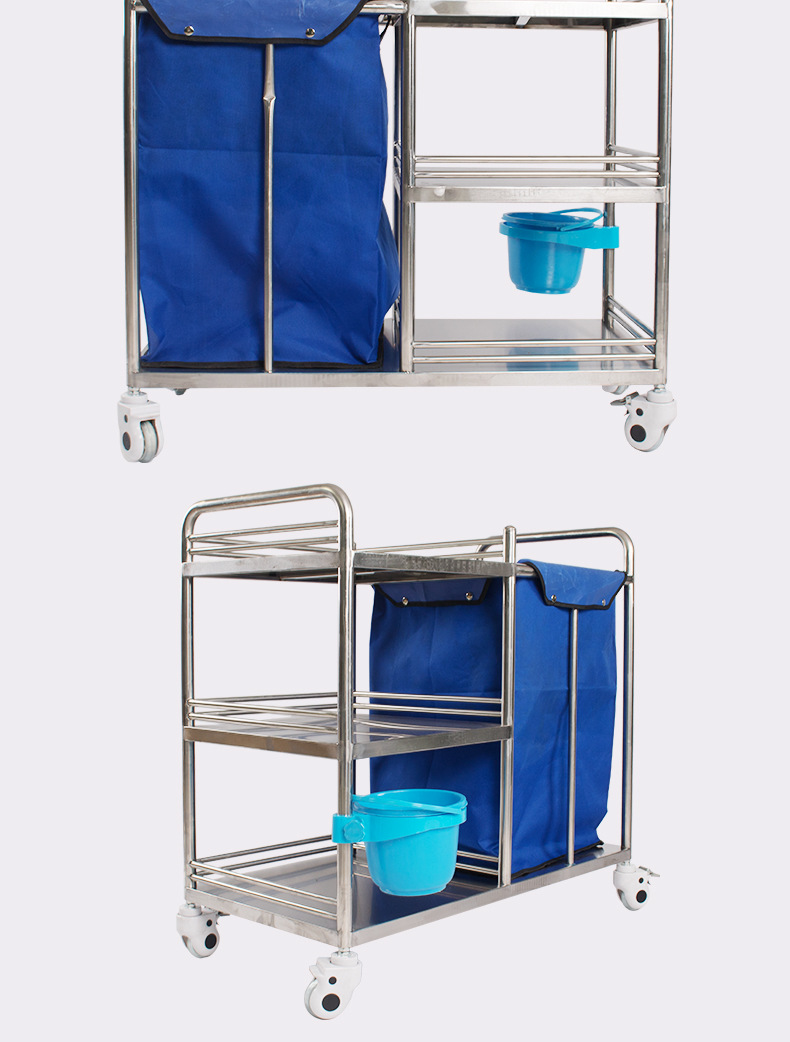 医院不锈钢污物车垃圾回收处理车污衣被服车晨间护理酒店手推车