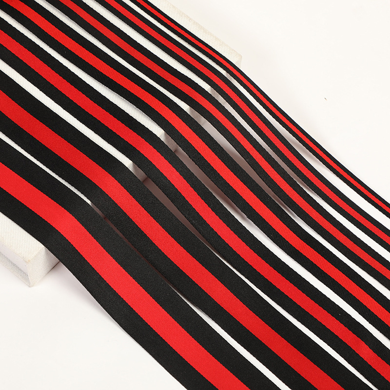 黑红条纹带双色间色带尺寸可定制多色涤纶织带纺织辅料量大可优惠