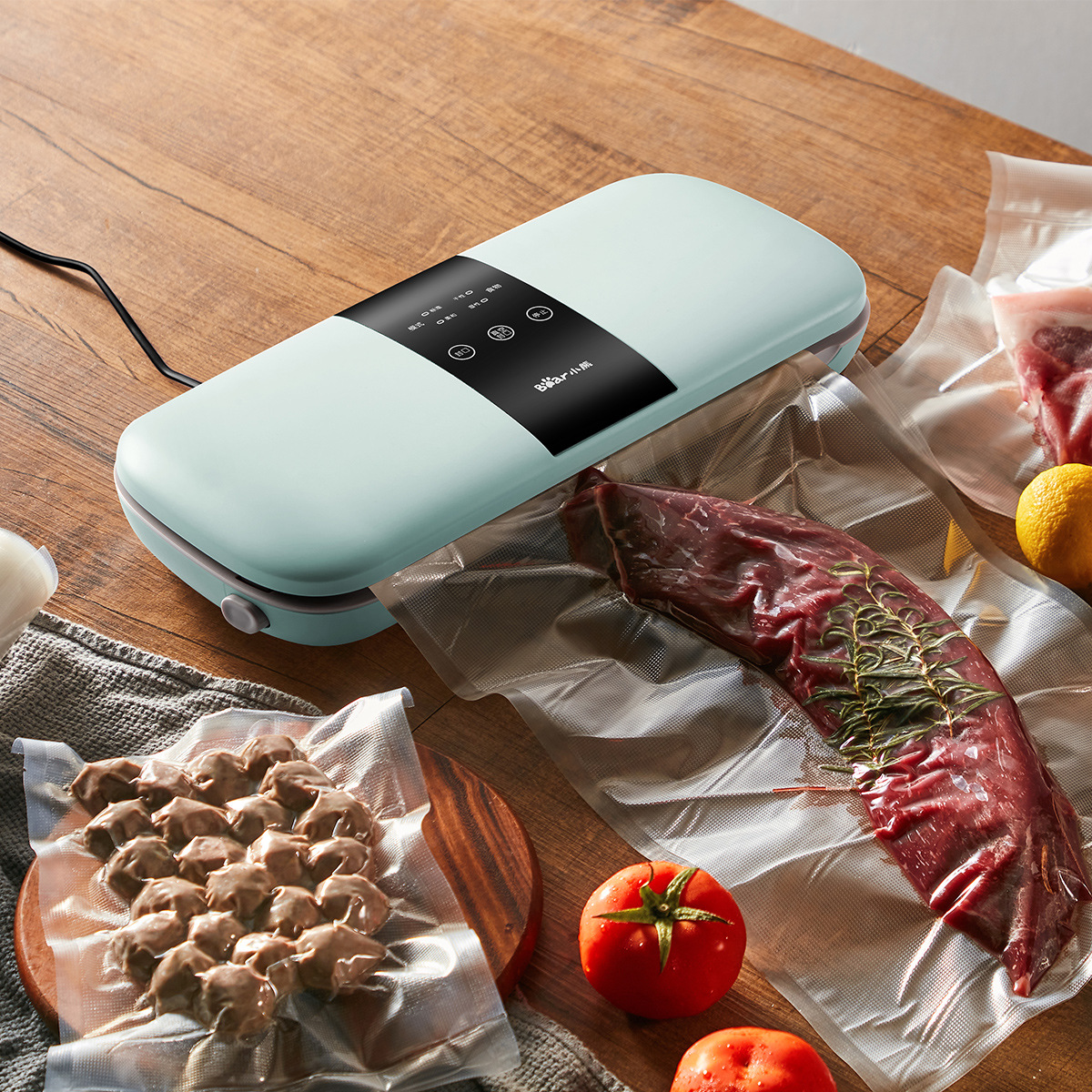 小熊真空封口机fkj-b01b1 保鲜食品包装机抽真空机家用小型塑封机