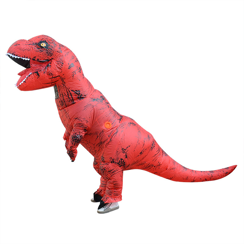 万圣节服装道具 红色肌肉霸王龙化妆舞会配件 新款设计一个鼓风机