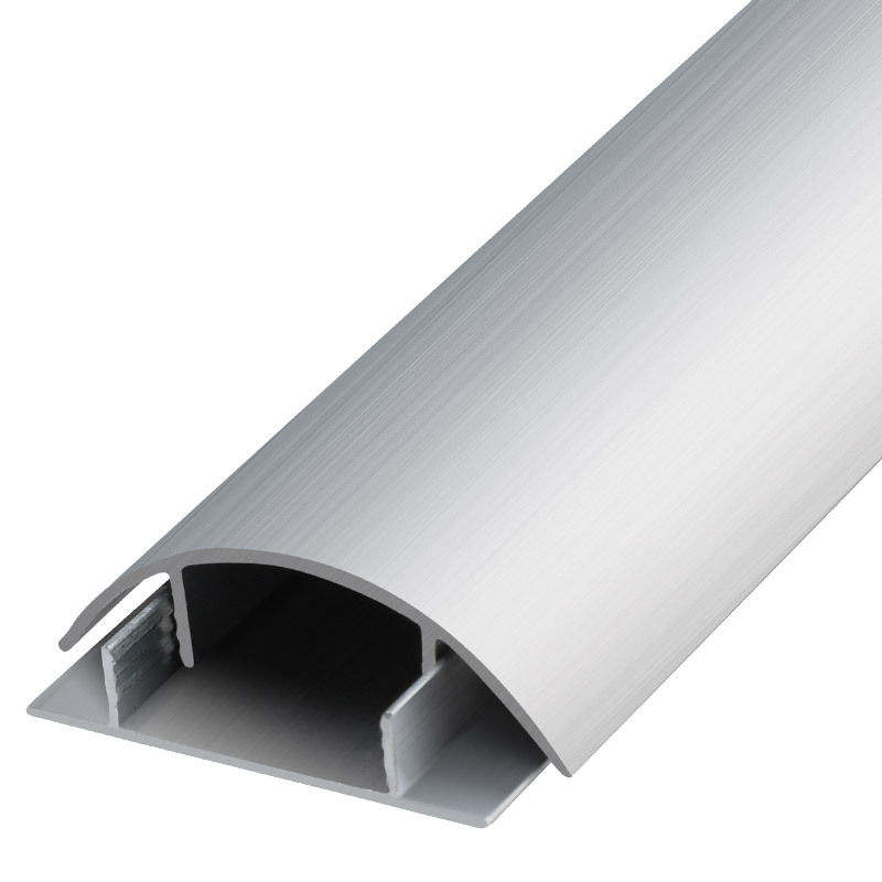 加厚铝合金地面线槽弧形半圆形地板金属明装耐踩线槽4号