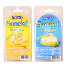 泰国进口零食 snackit 日式吞拿鱼餐DIY代餐美式鱼酱罐头饼干103g