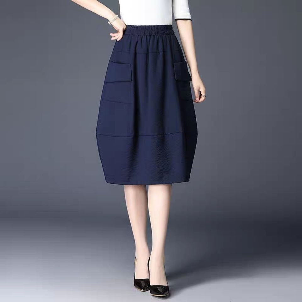 半身裙女夏季2020中长款高腰显瘦包臀裙灯笼裙花苞裙包裙子女