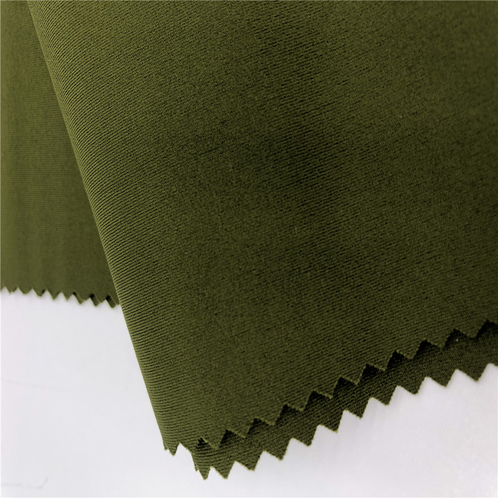 厂家销售大圆机双面瑜伽服面料纬编高弹裸感贴身