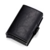 goods in stock wholesale Imitation leather aluminium alloy wallet Cross border with double cassette Metal Card package RFID automatic Pop wallet
