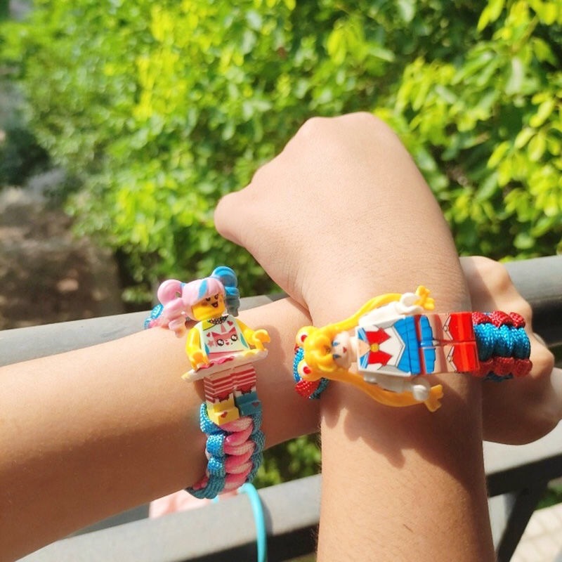 乐高巴斯光年积木编织手环学生情侣个性礼物人仔手链手绳抖音同款
