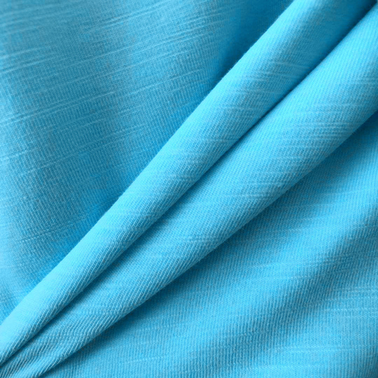 现货供应40支奥黛尔竹节拉架面料莱卡竹节汗布t恤休闲针织布料