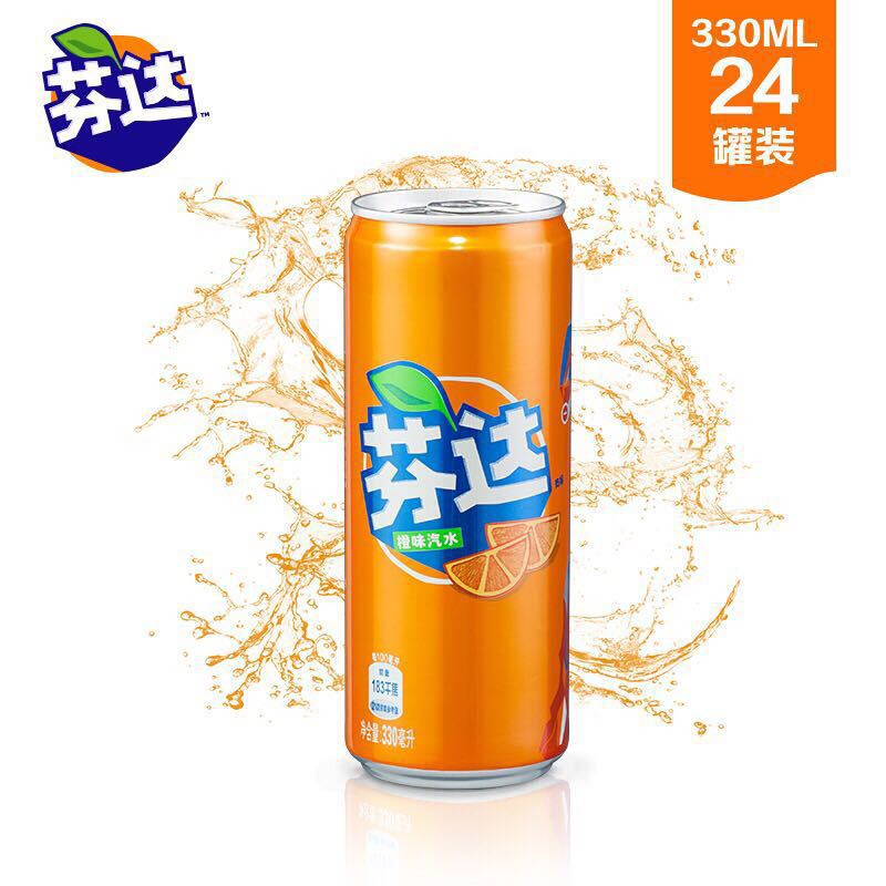 可口可乐/雪碧/芬达330ml*24高罐装 摩登装解暑汽水碳酸饮料批发