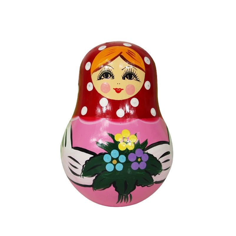 洋品多俄罗斯工艺儿童可爱响铃套娃不倒翁