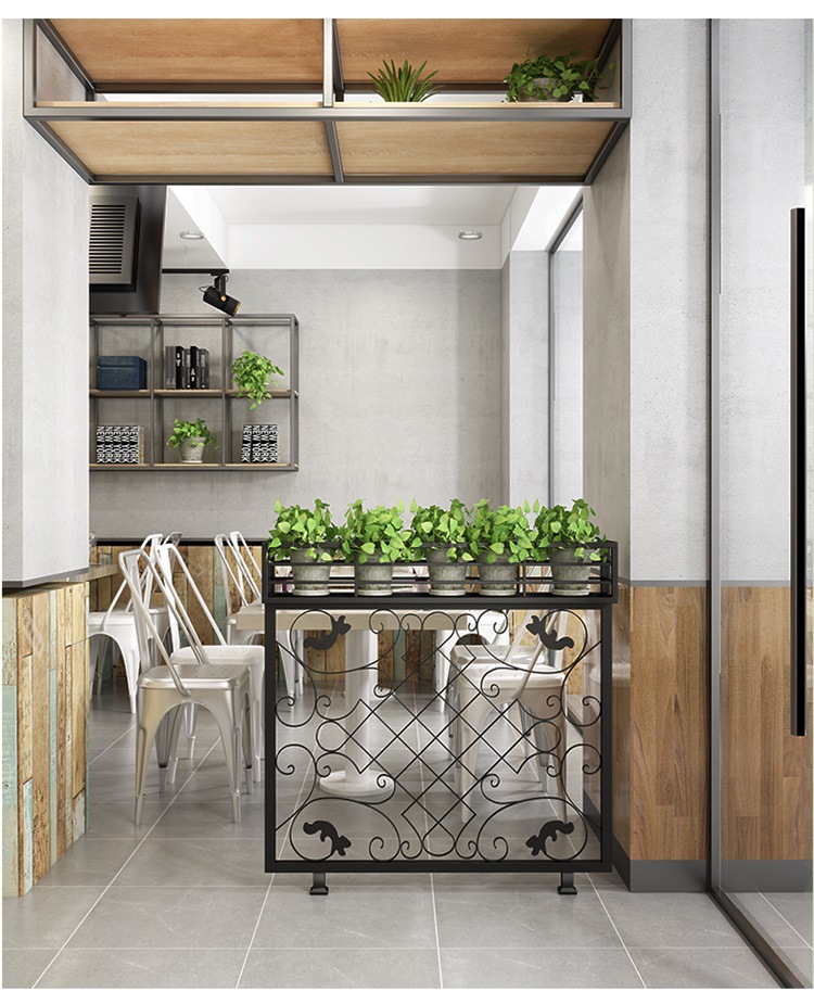 餐厅屏风隔断花架 火锅店铁艺卡座饭店酒吧过道屏风绿植装饰围栏